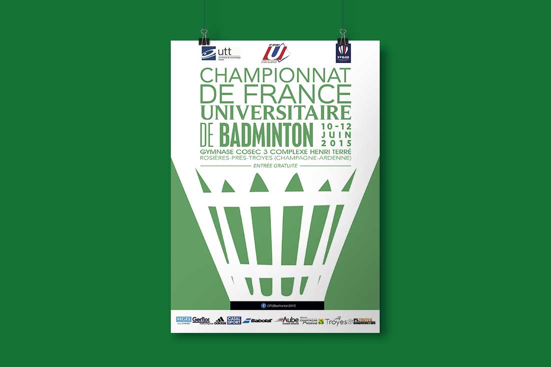 affiche championnat de badminton