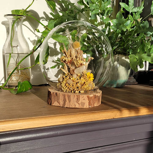 Couronne de fleurs séchées