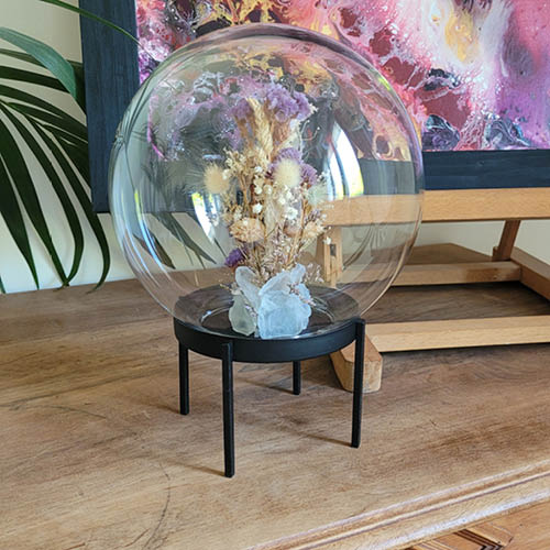 Couronne de fleurs séchées